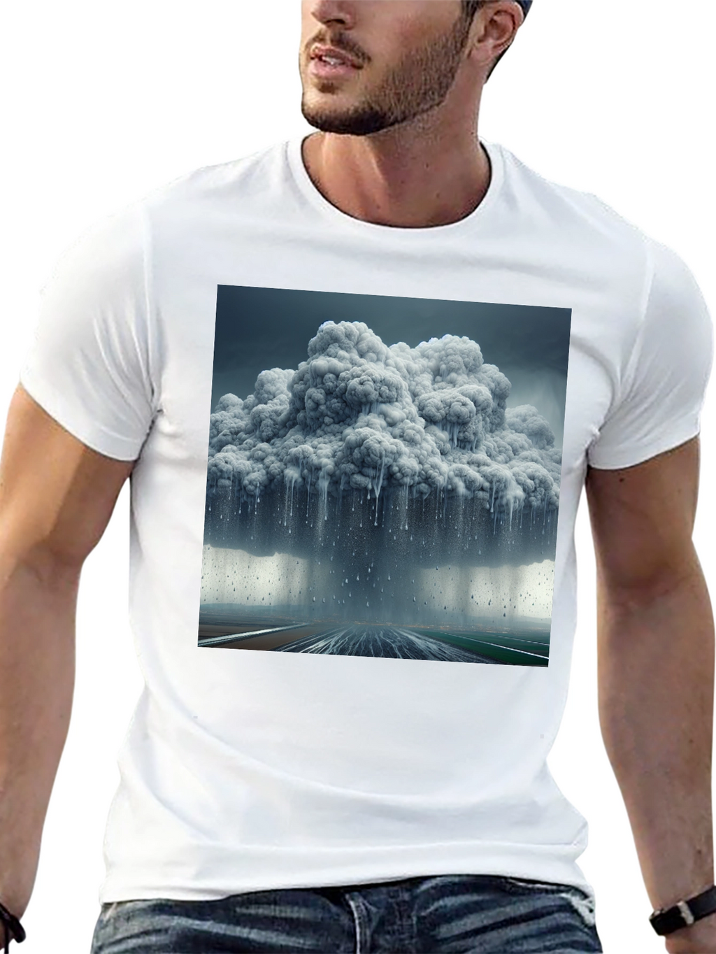 Stormy Cloud Graphic Tee - Weather Inspired Fashion
