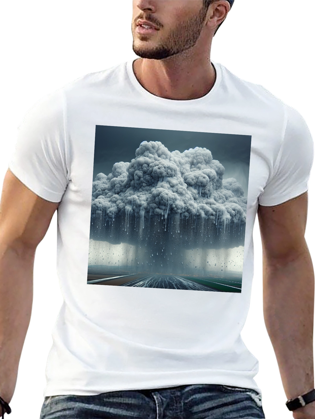 Stormy Cloud Graphic Tee - Weather Inspired Fashion
