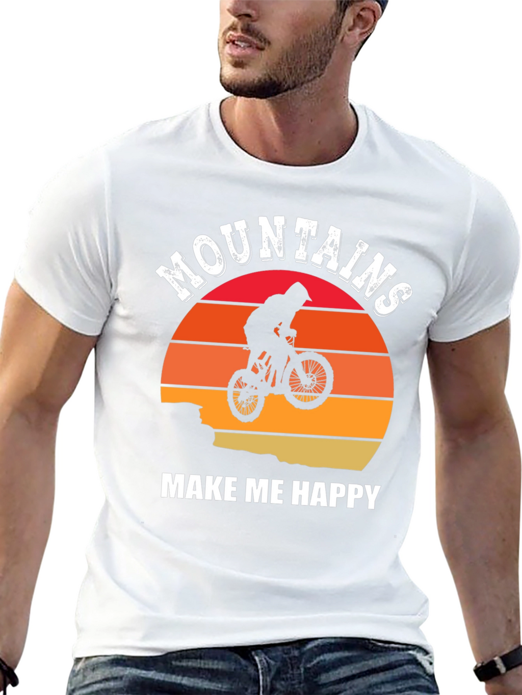 Mountains Make Me Happy Graphic T-Shirt