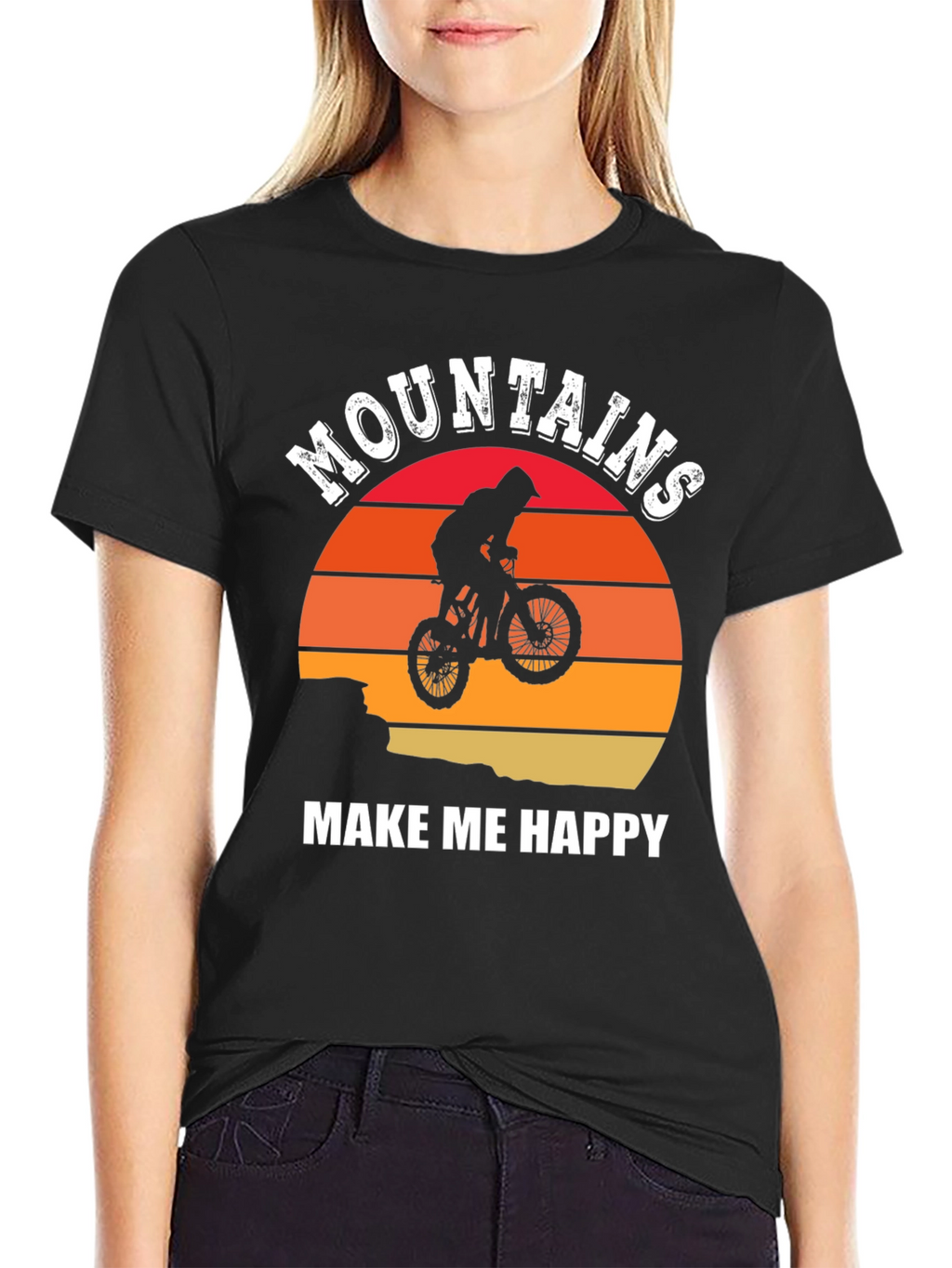 Mountains Make Me Happy Graphic T-Shirt
