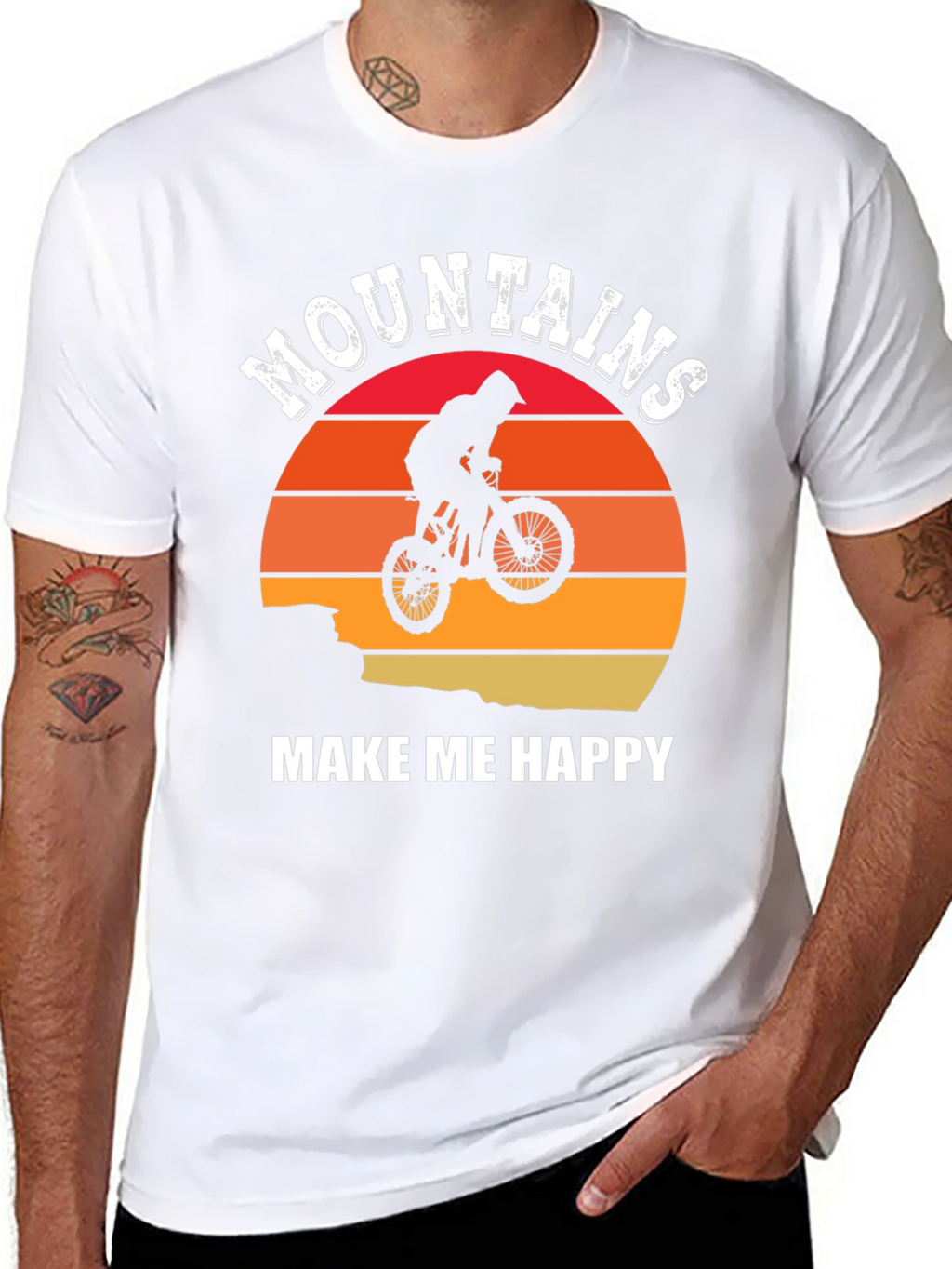 Mountains Make Me Happy Graphic T-Shirt