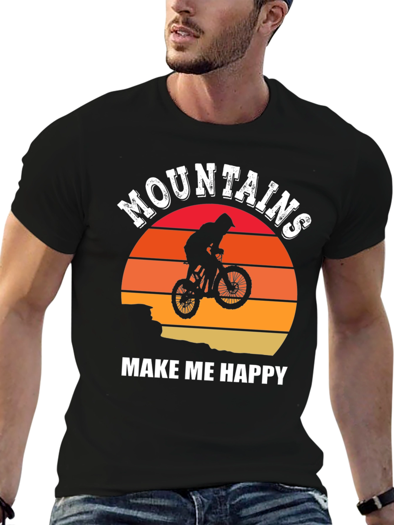 Mountains Make Me Happy Graphic T-Shirt