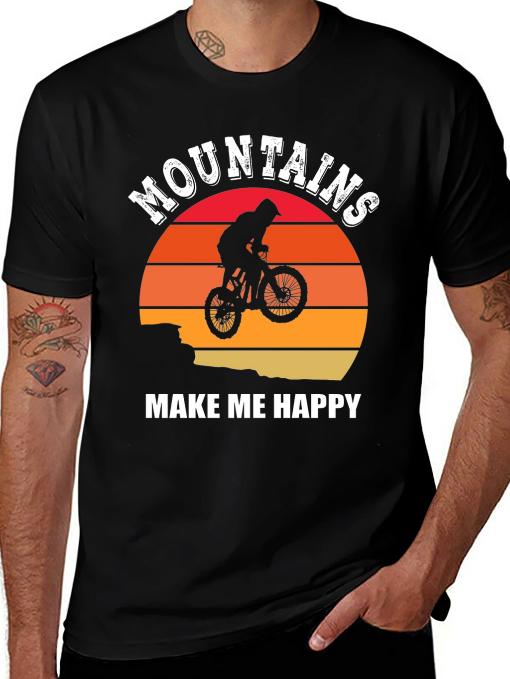 Mountains Make Me Happy Graphic T-Shirt
