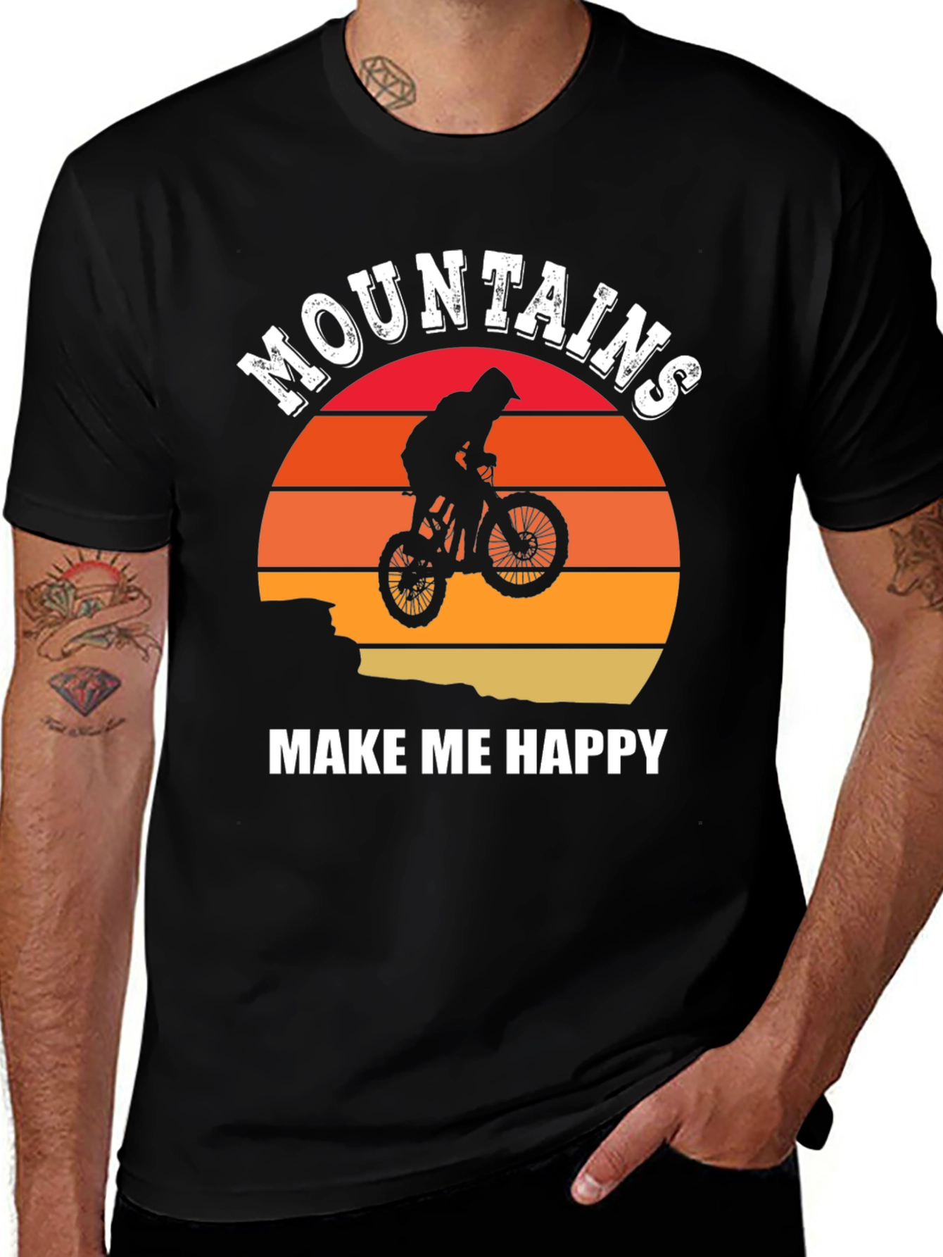 Mountains Make Me Happy Graphic T-Shirt