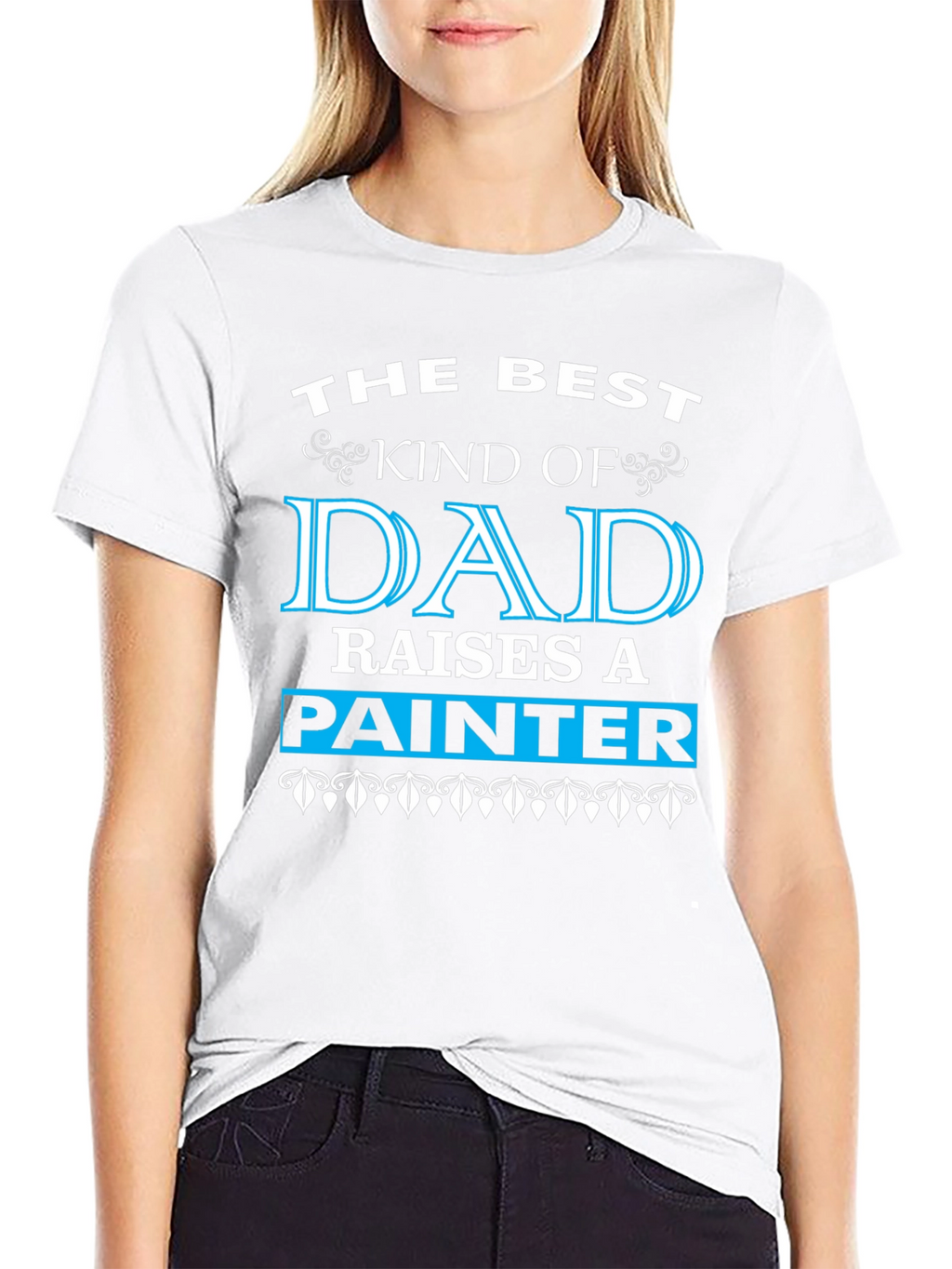 Best Dad Raises A Painter Black T-Shirt