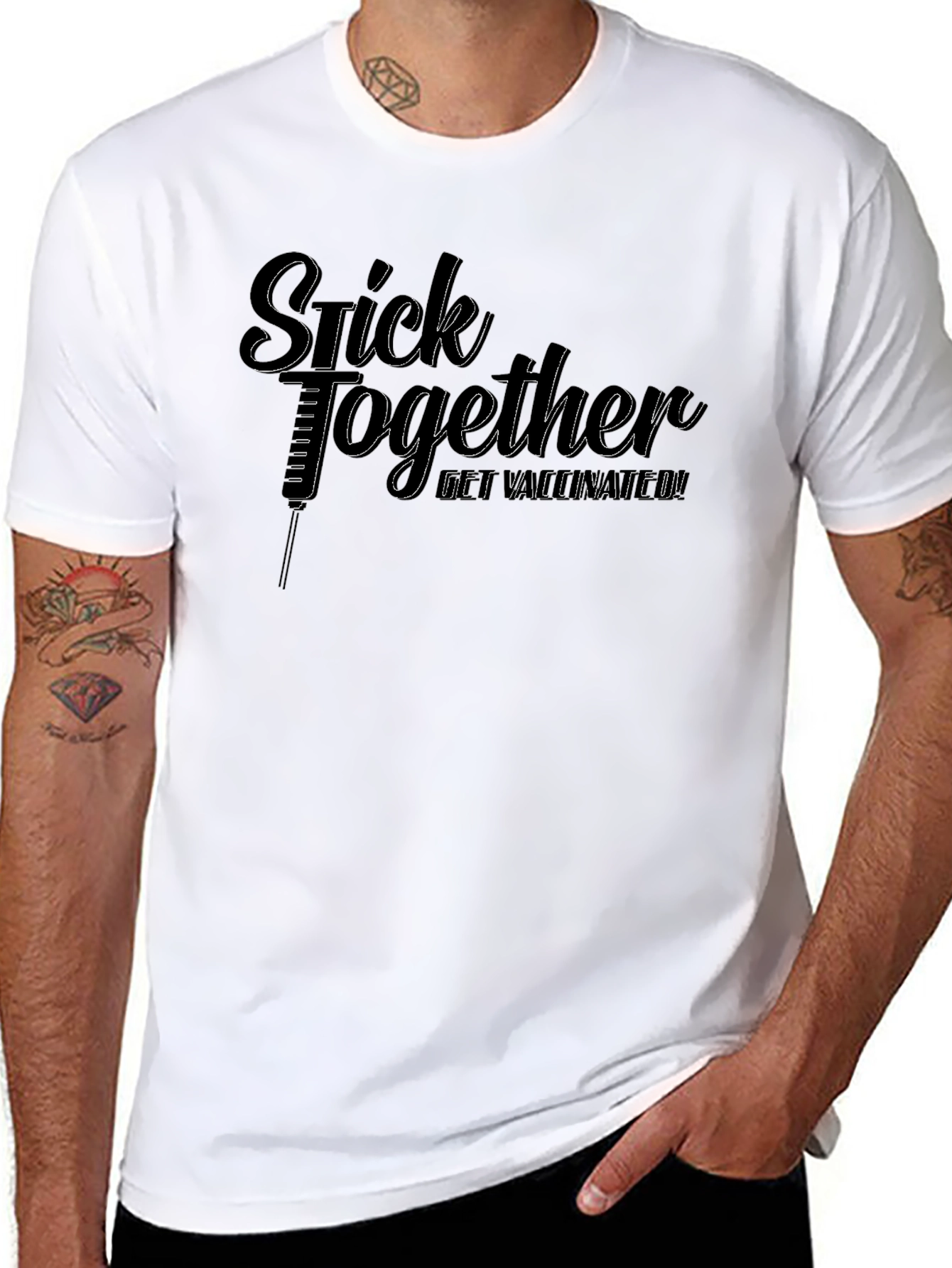 Stick Together Get Vaccinated T-Shirt