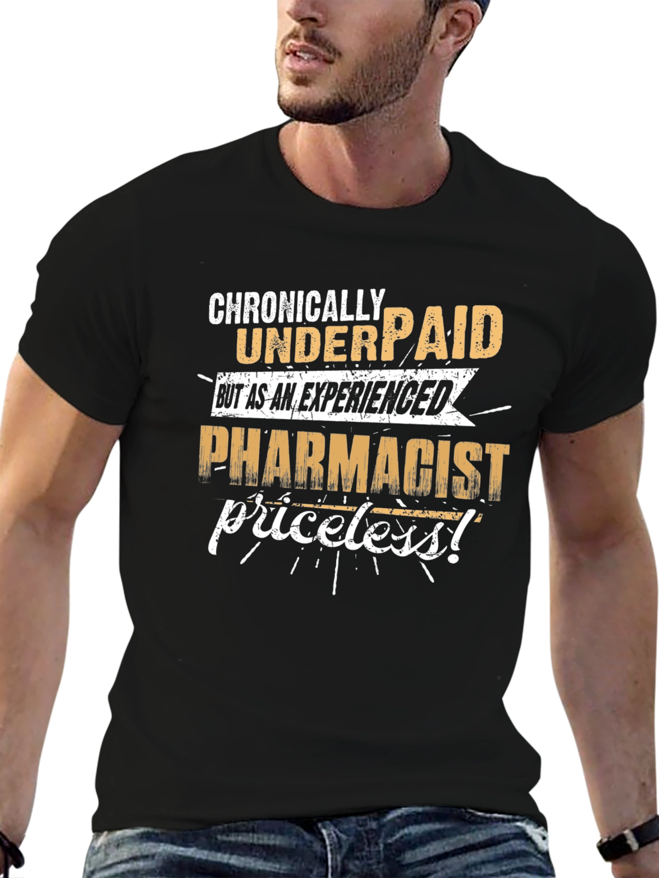 Chronically Underpaid Pharmacist Black T-Shirt