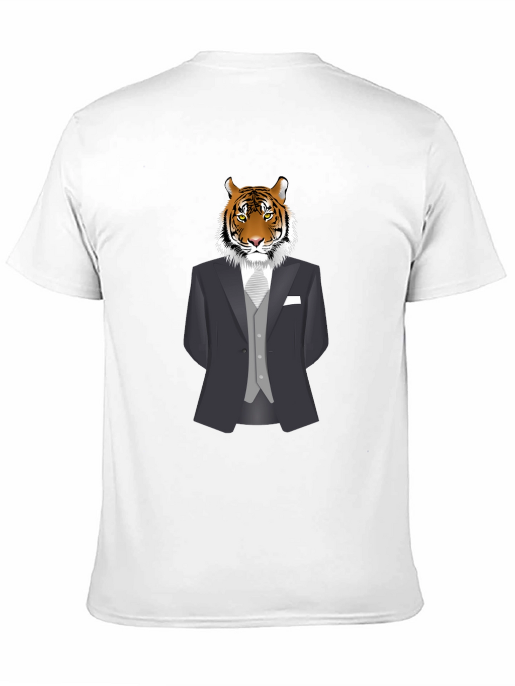 Tiger in Suit Graphic Tee - Mens Black T-Shirt