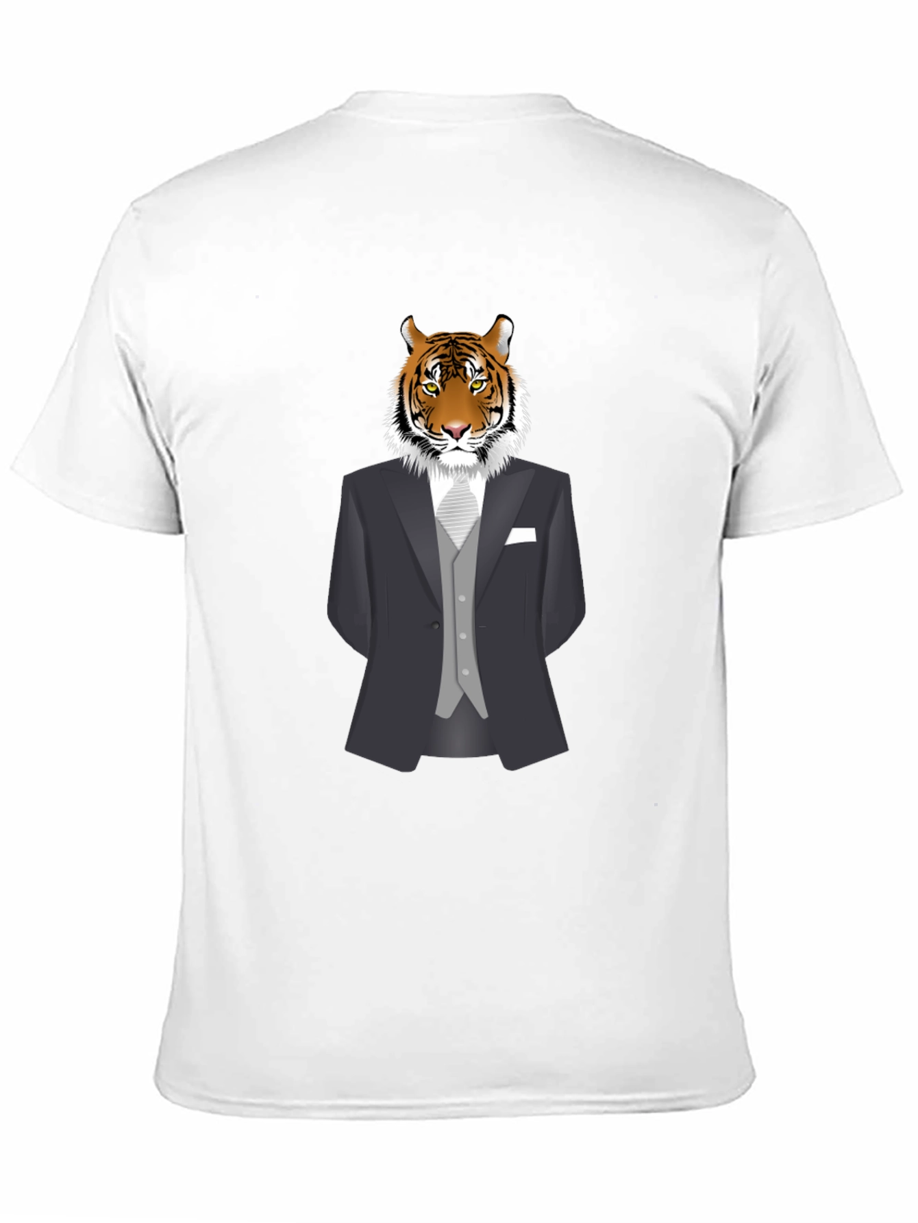 Tiger in Suit Graphic Tee - Mens Black T-Shirt