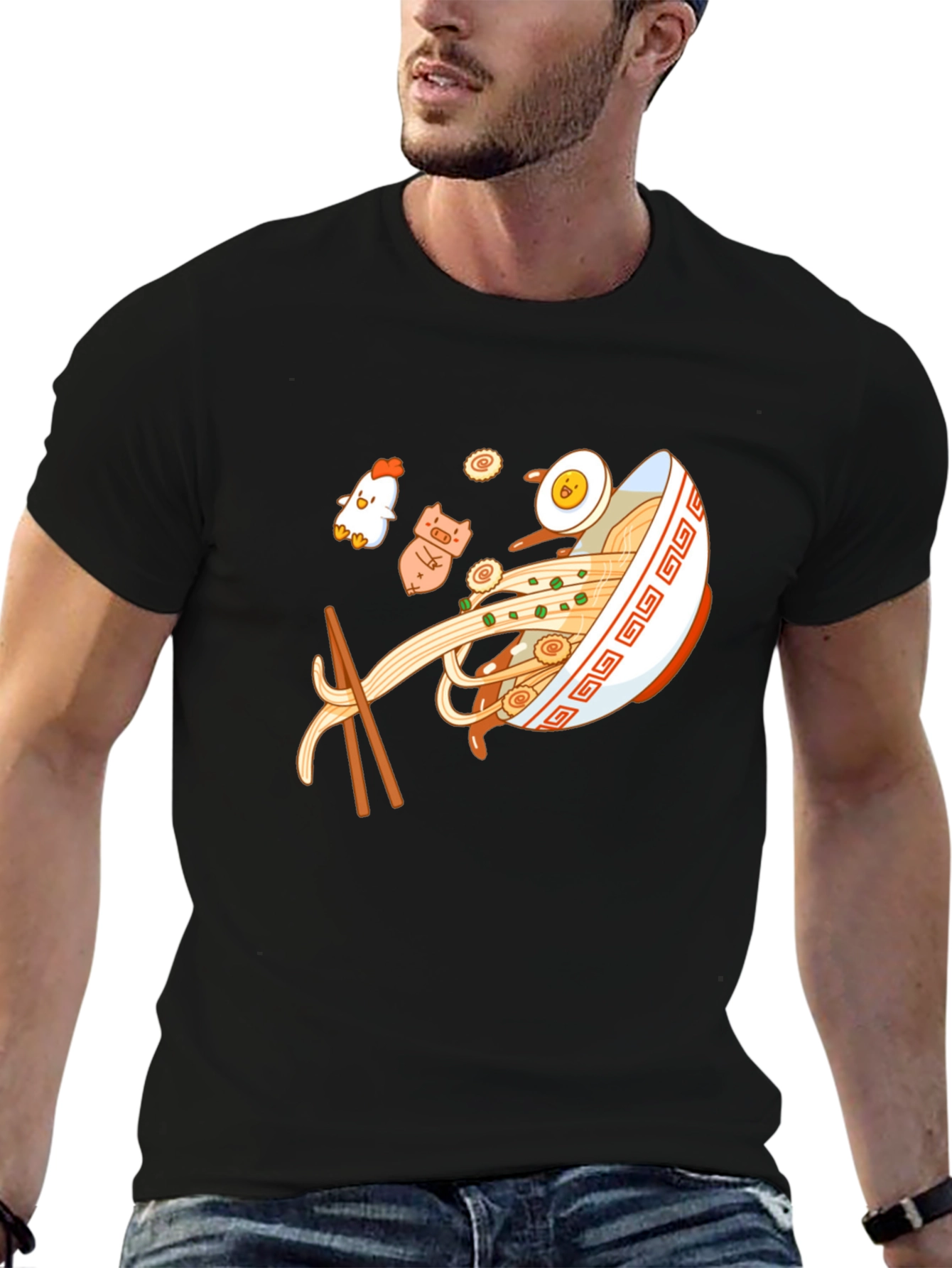 Ramen Bowl Graphic Black T-Shirt