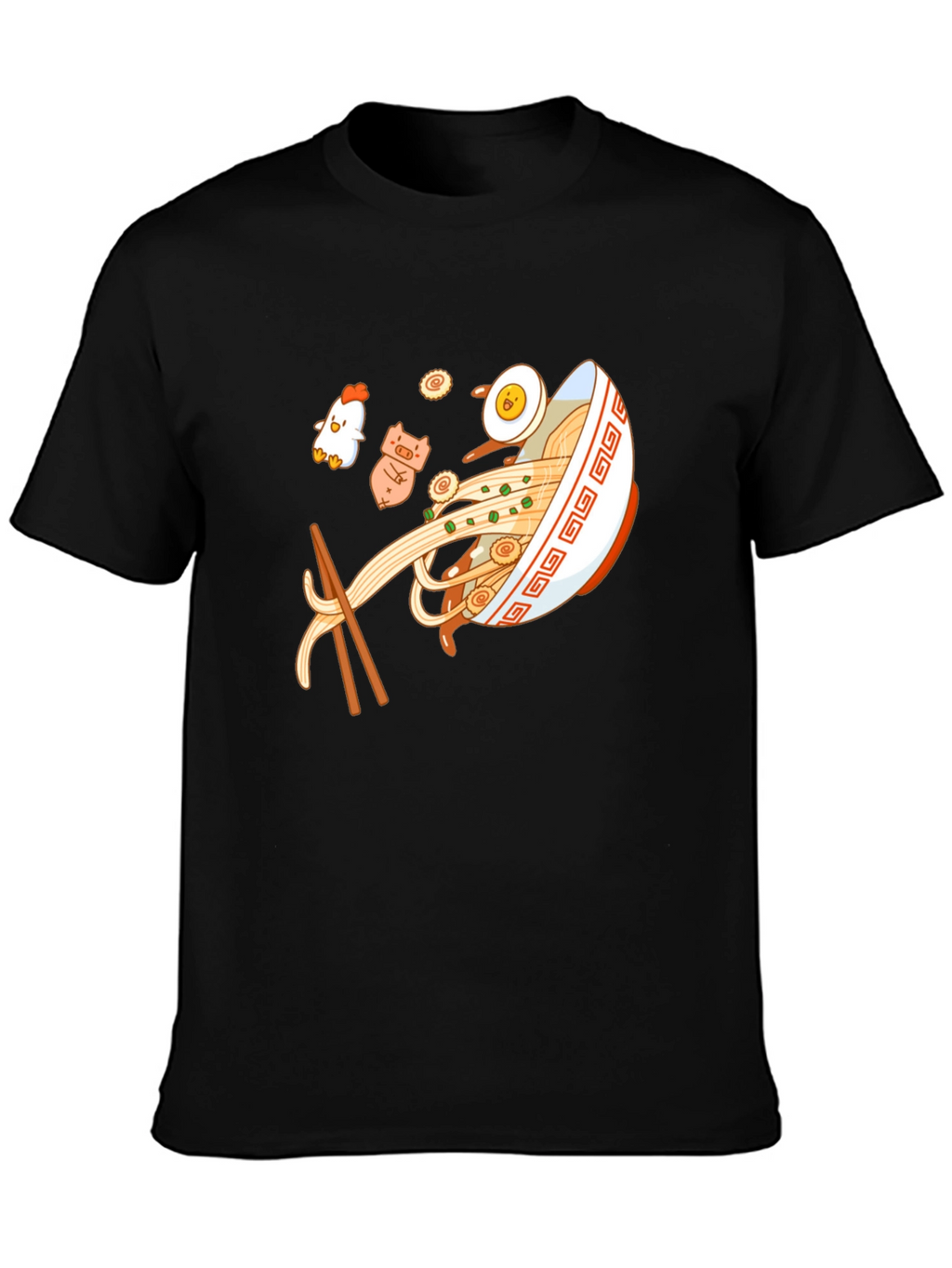 Ramen Bowl Graphic Black T-Shirt