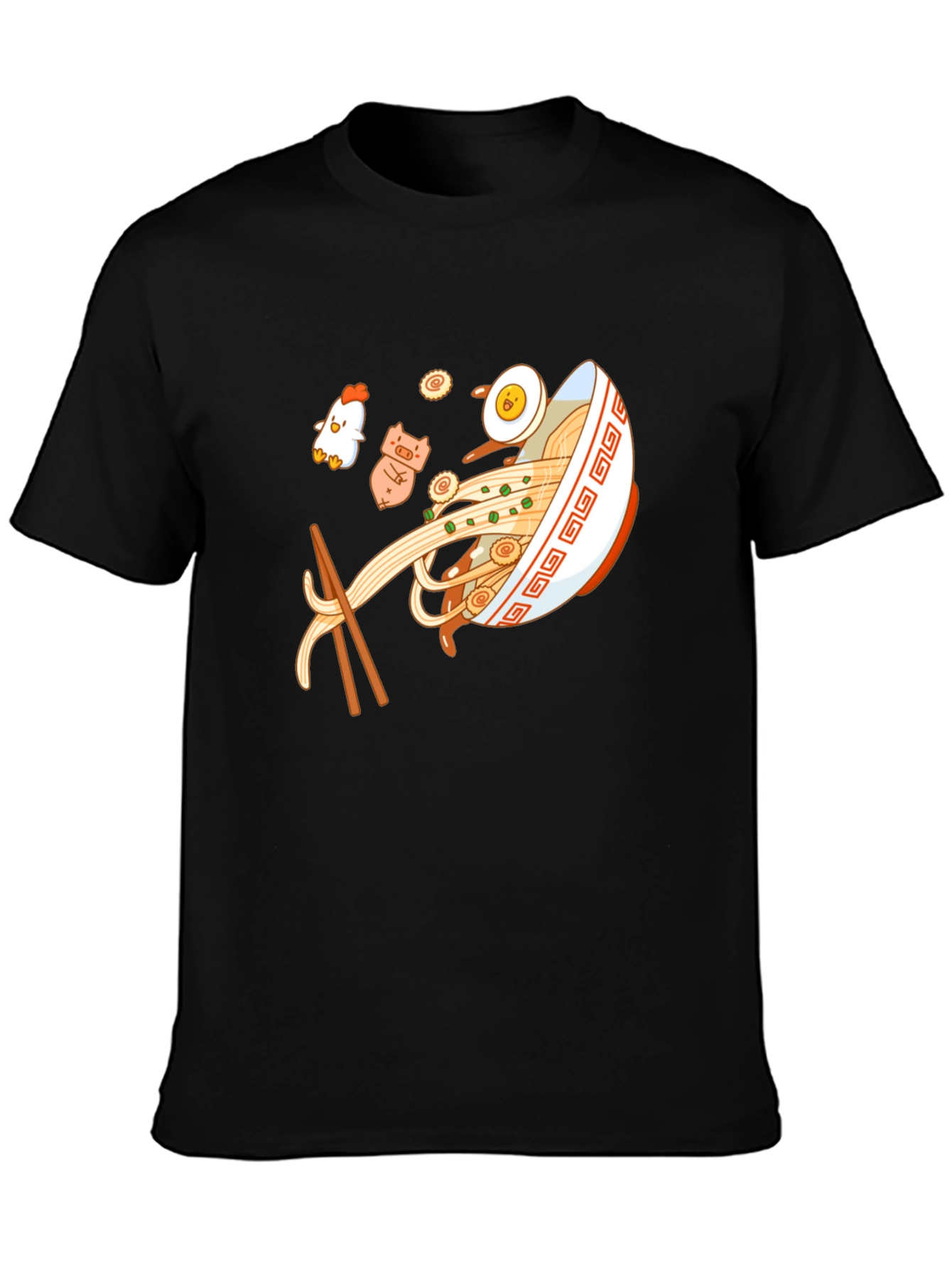 Ramen Bowl Graphic Black T-Shirt