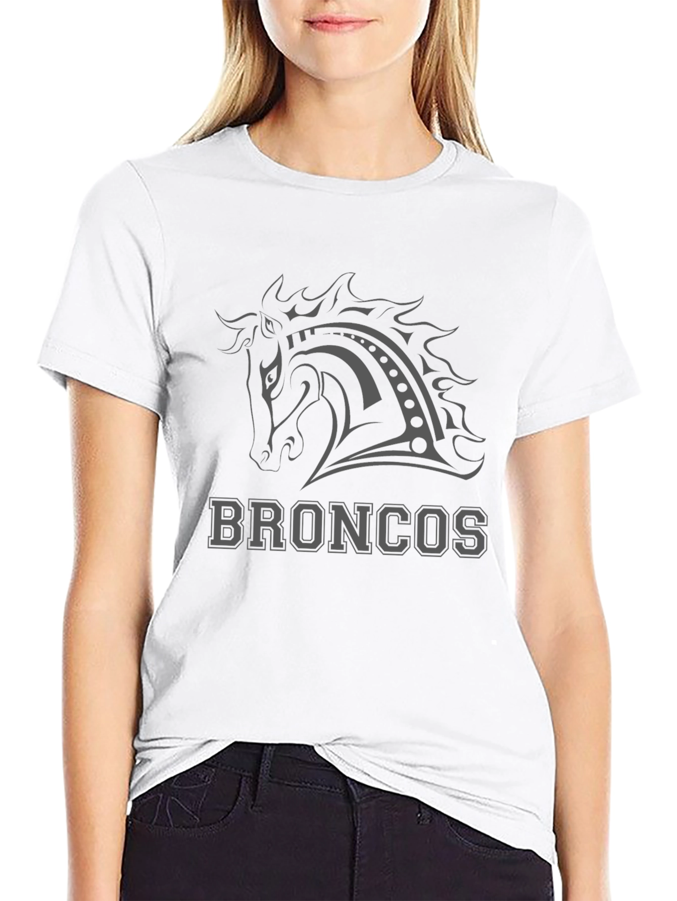 Broncos Horse Tee - Black Graphic T-Shirt