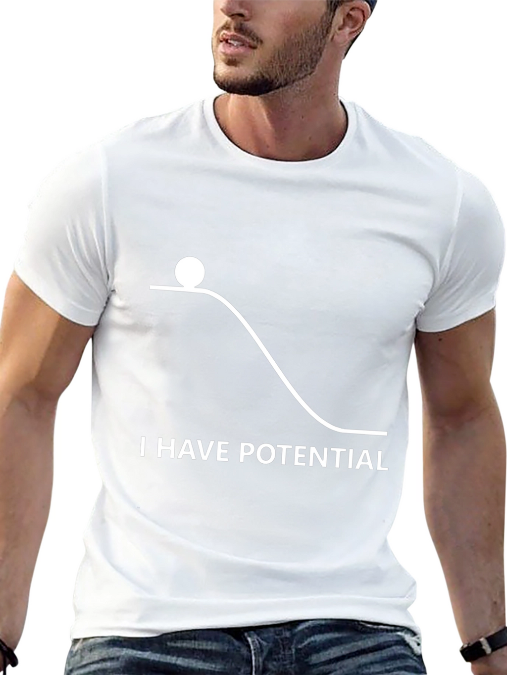 Potential Energy Humor Graphic T-Shirt