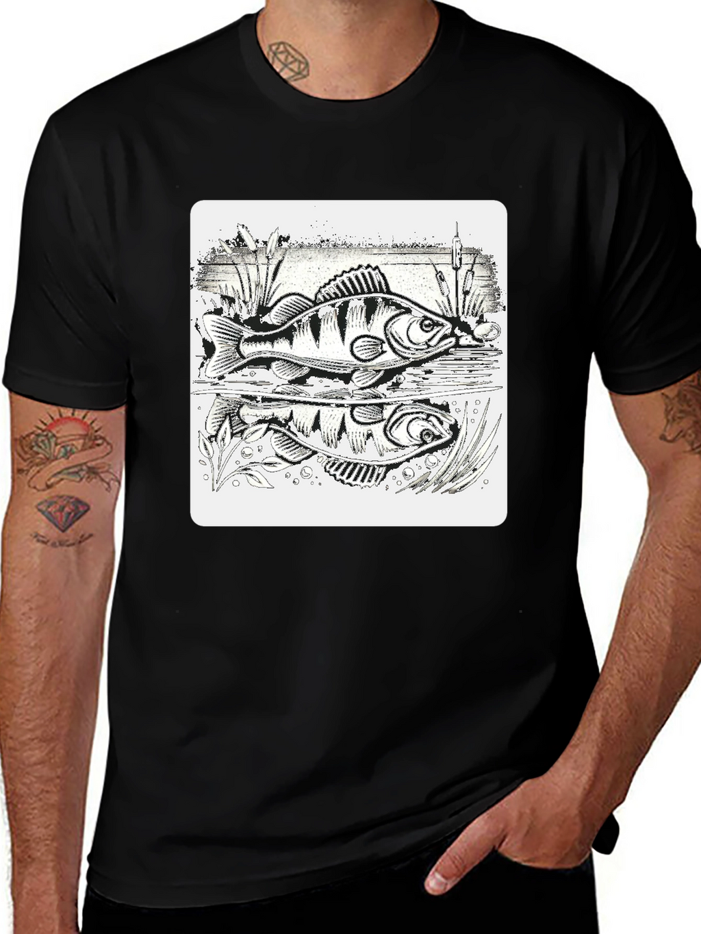 Fishing Perch Graphic Tee