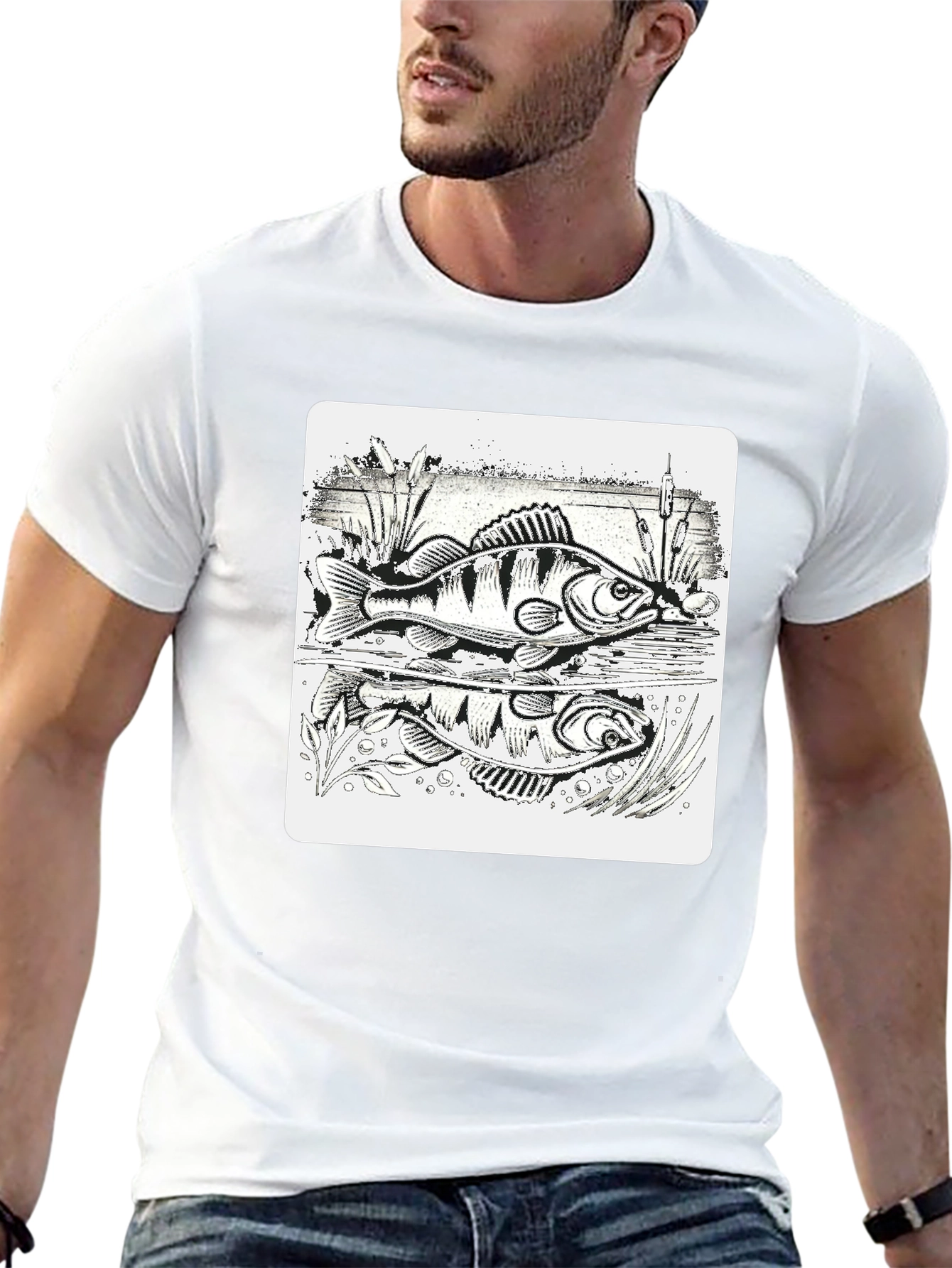Fishing Perch Graphic Tee