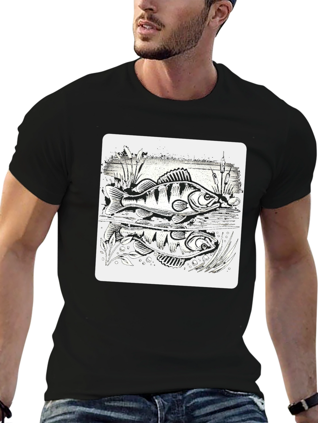 Fishing Perch Graphic Tee