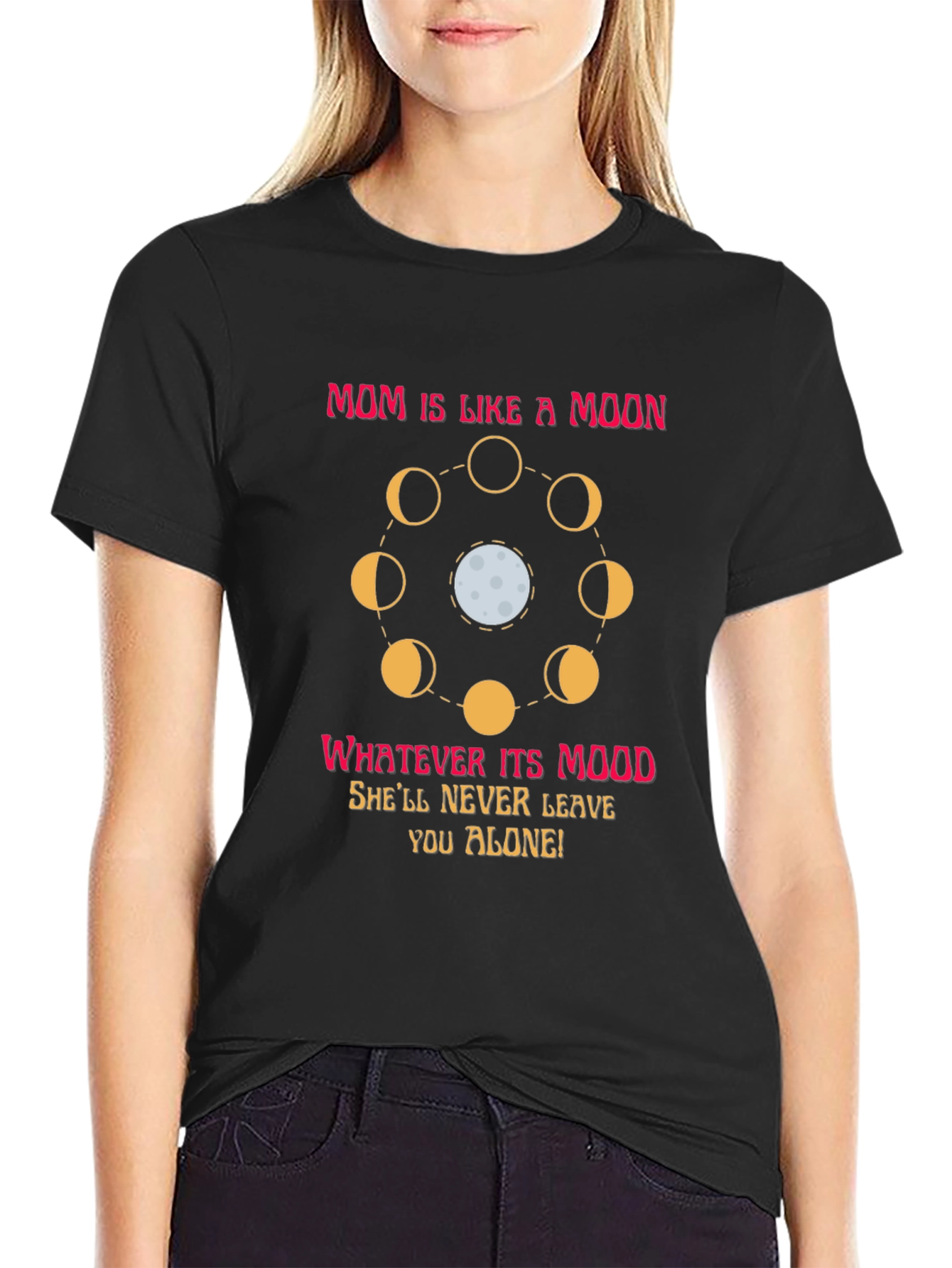 Mom Like a Moon T-Shirt - Phases of Motherhood Tee