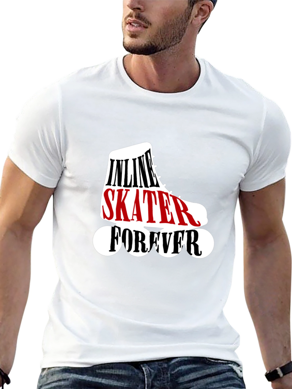 Inline Skater Forever Black T-Shirt