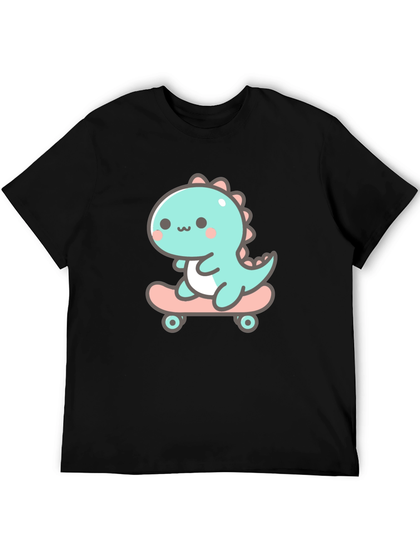 Cute Dino Skateboard Graphic Tee