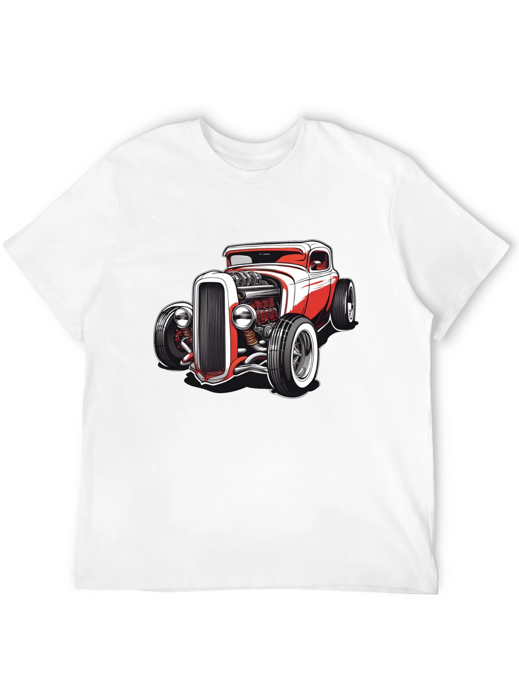 Classic Hot Rod Graphic Tee - Black Cotton Blend