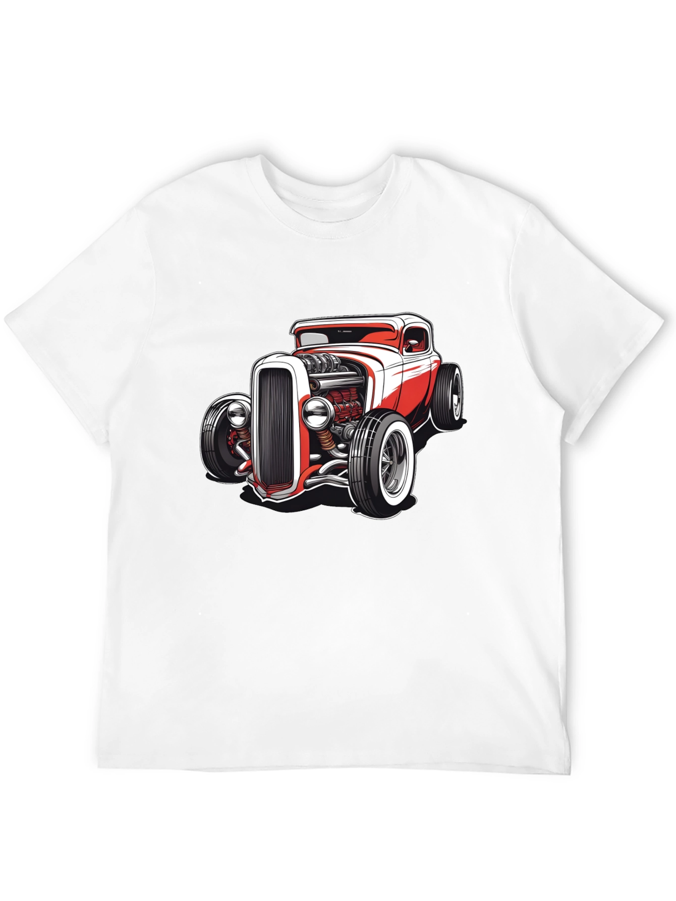 Classic Hot Rod Graphic Tee - Black Cotton Blend