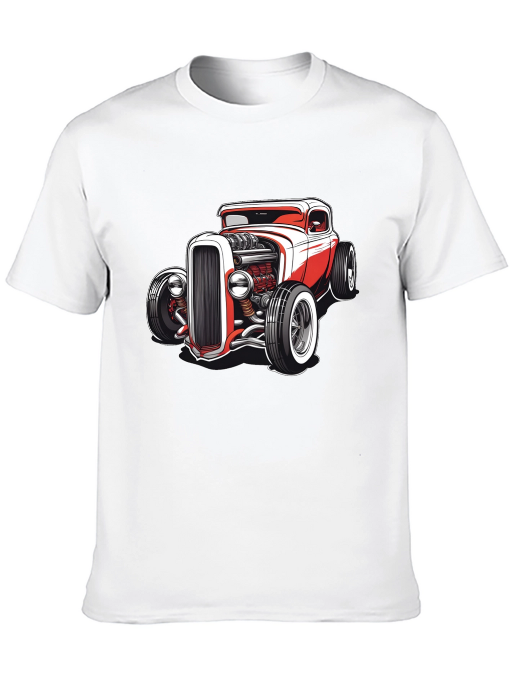 Classic Hot Rod Graphic Tee - Black Cotton Blend