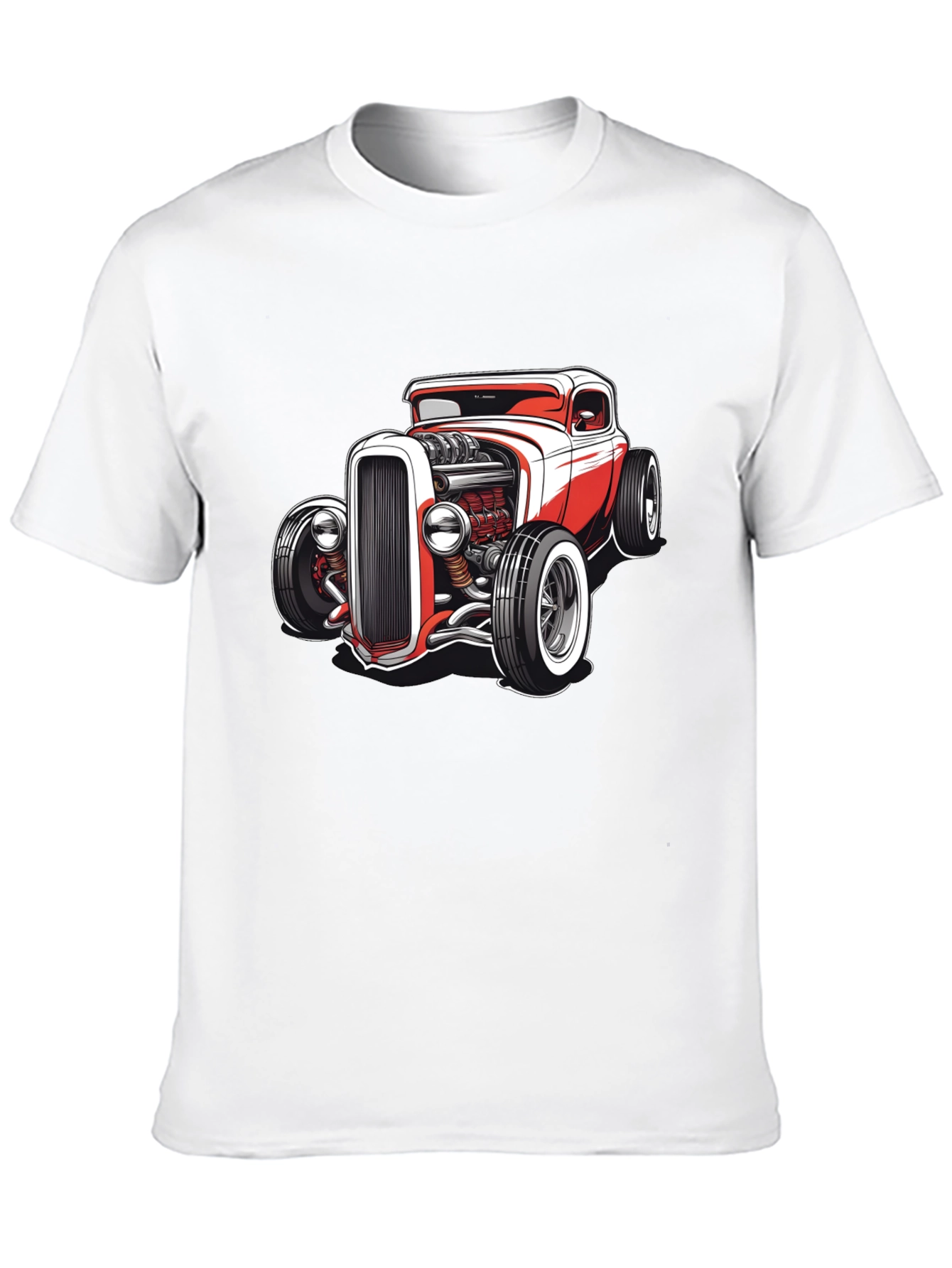 Classic Hot Rod Graphic Tee - Black Cotton Blend