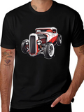 Classic Hot Rod Graphic Tee - Black Cotton Blend