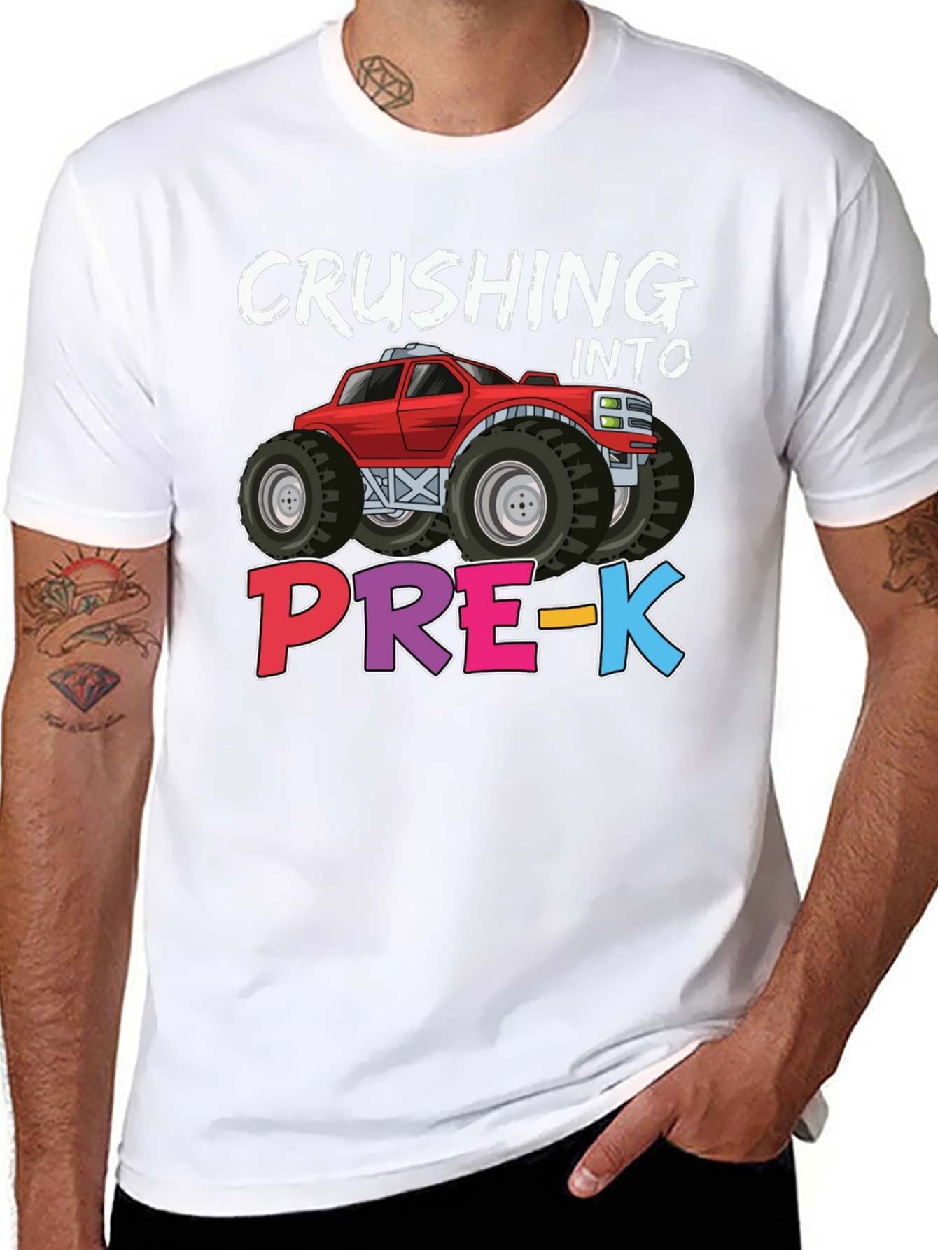 Crushing Into Pre-K Monster Truck T-Shirt