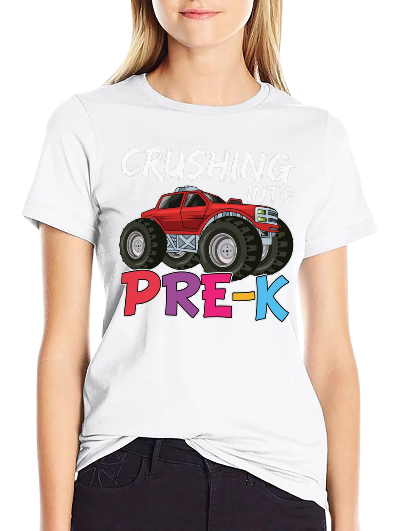 Crushing Into Pre-K Monster Truck T-Shirt