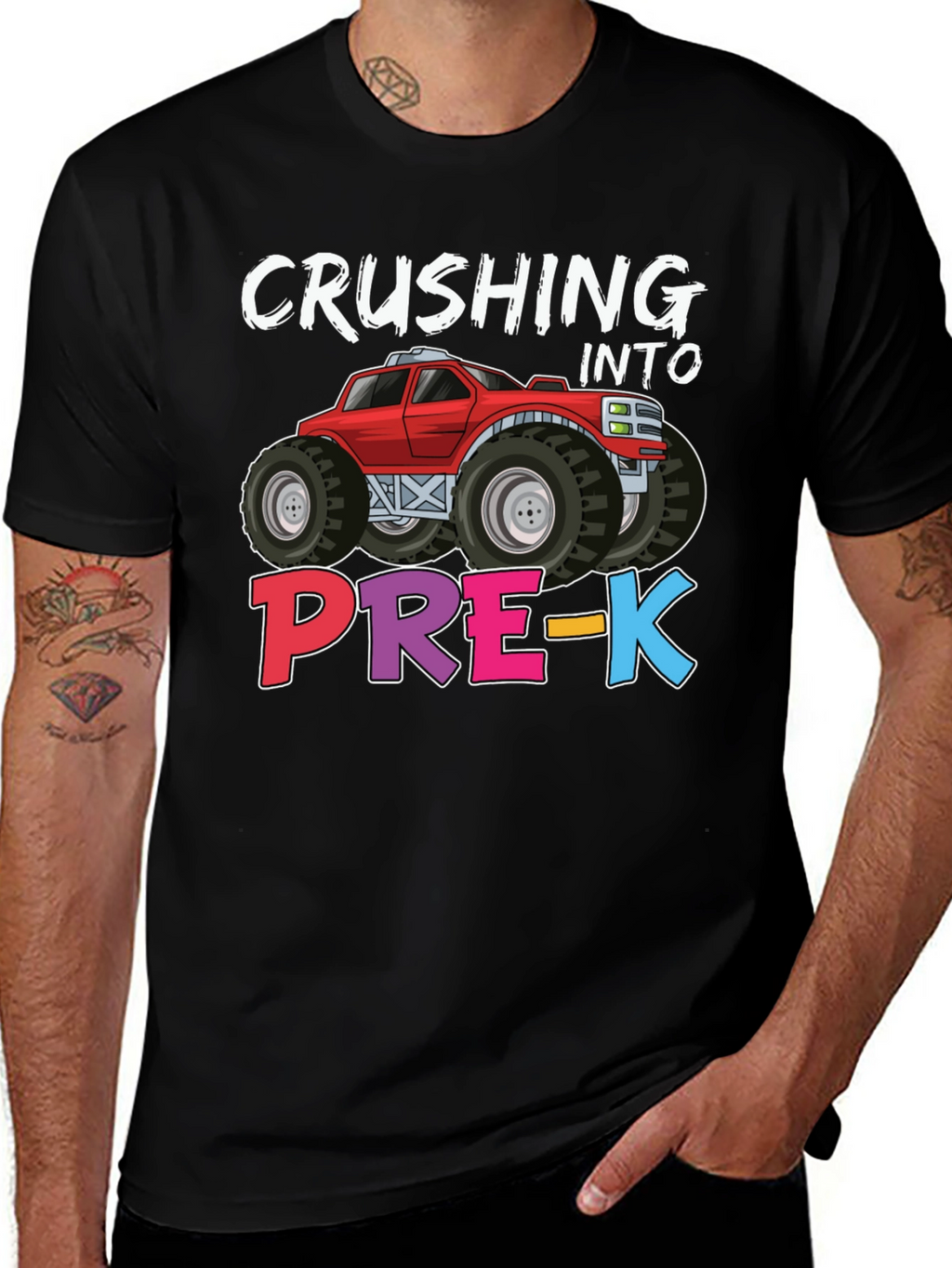 Crushing Into Pre-K Monster Truck T-Shirt