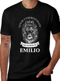 Emilio Lion Power Black T-Shirt