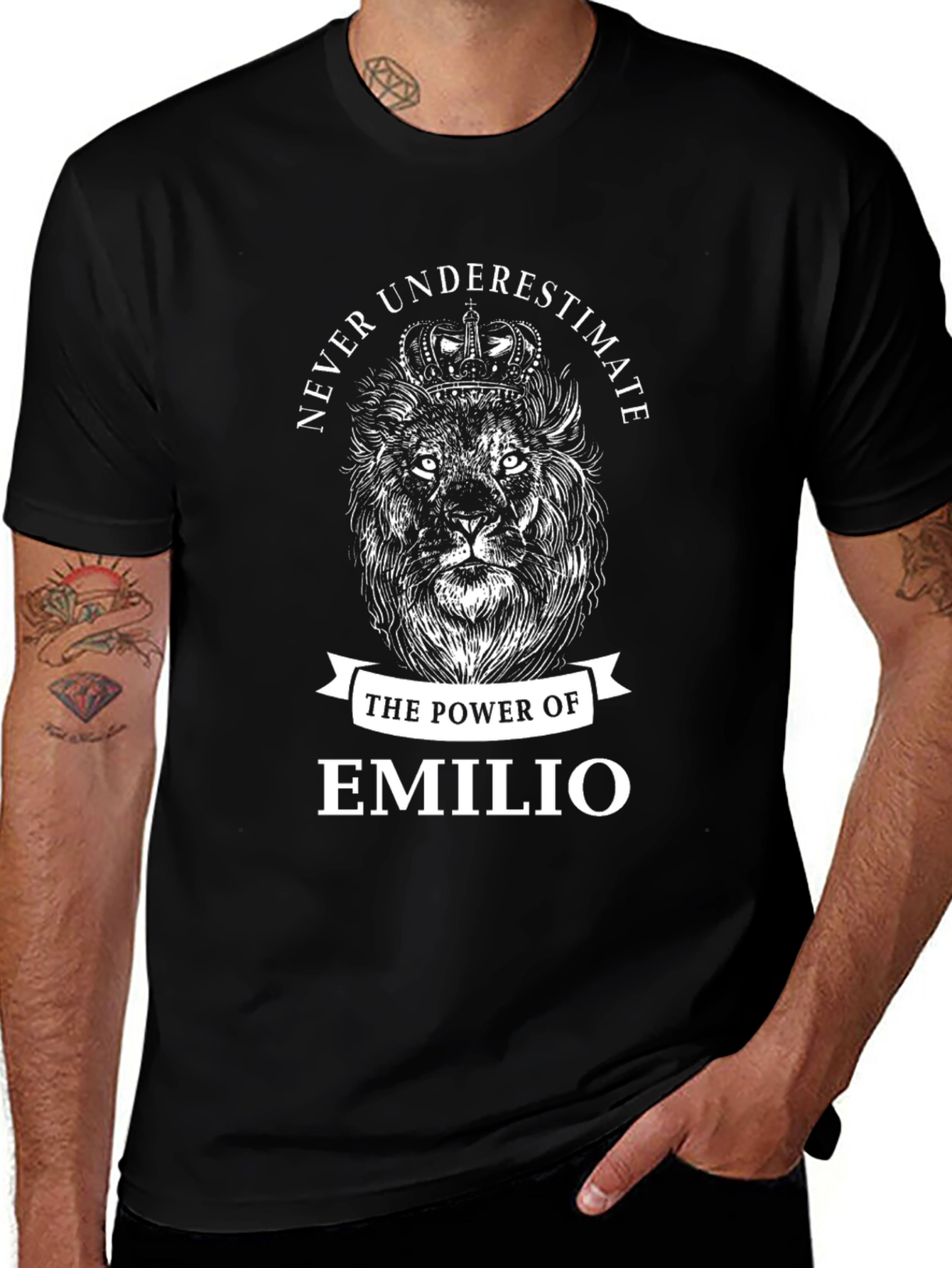 Emilio Lion Power Black T-Shirt