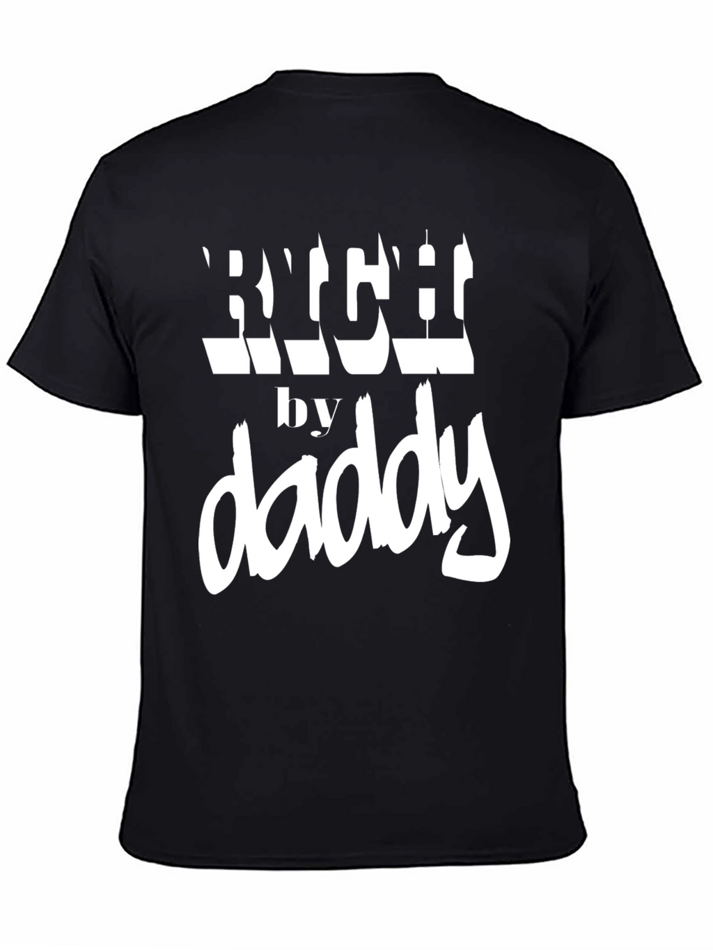 Rich By Daddy Graphic Tee Black Cotton