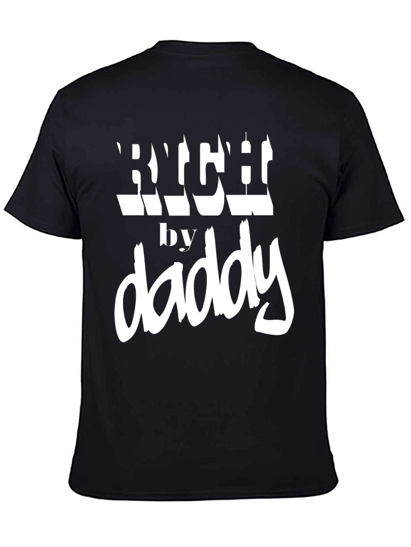 Rich By Daddy Graphic Tee Black Cotton