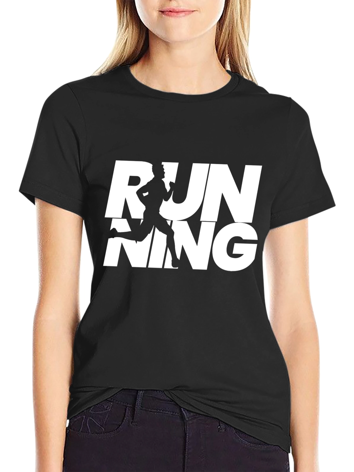 Running Graphic Tee - Sporty Black T-Shirt