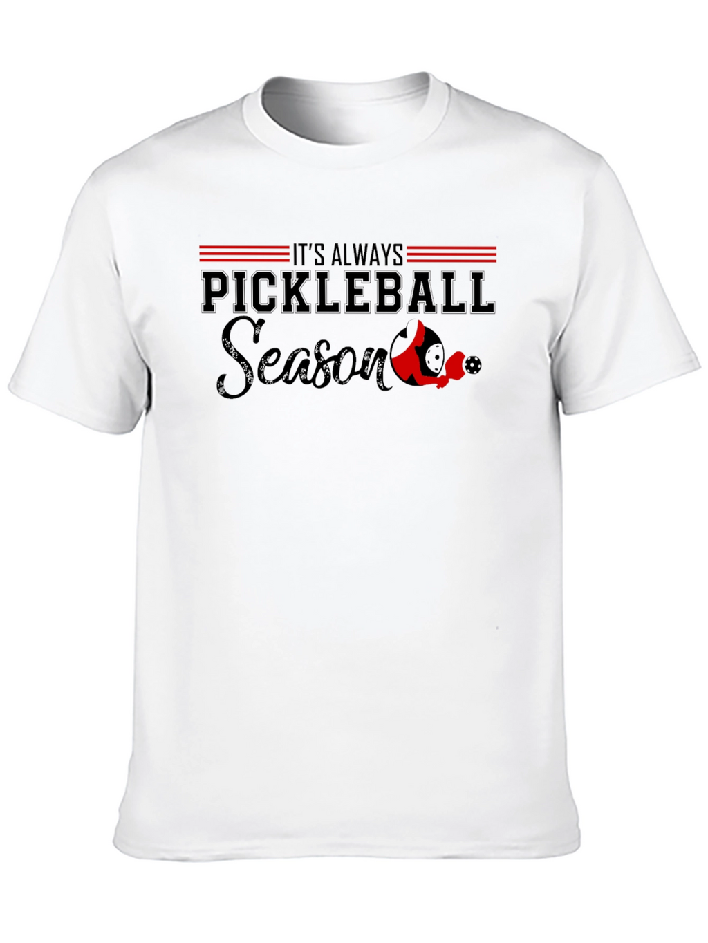 Pickleball Season T-Shirt - Black Tee