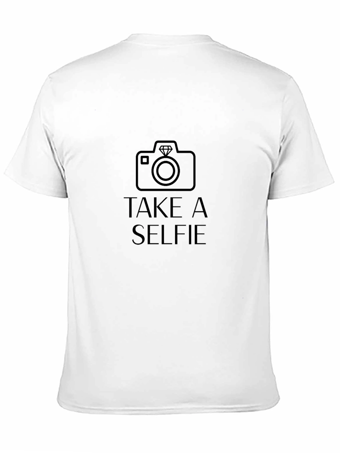 Take A Selfie Graphic Tee - Black Cotton T-Shirt