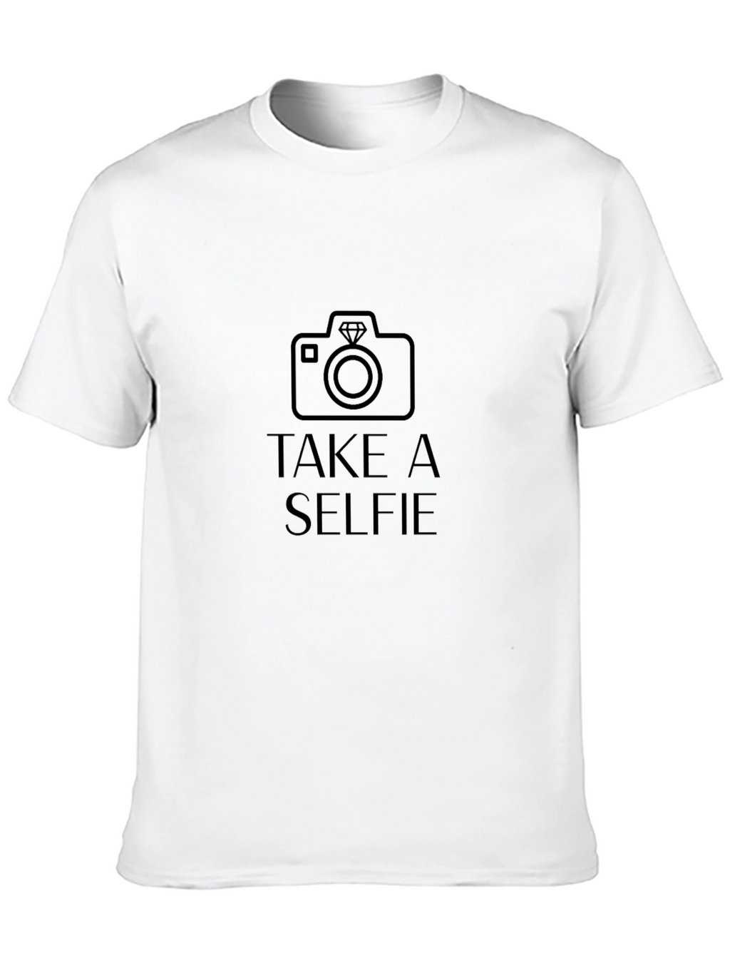 Take A Selfie Graphic Tee - Black Cotton T-Shirt