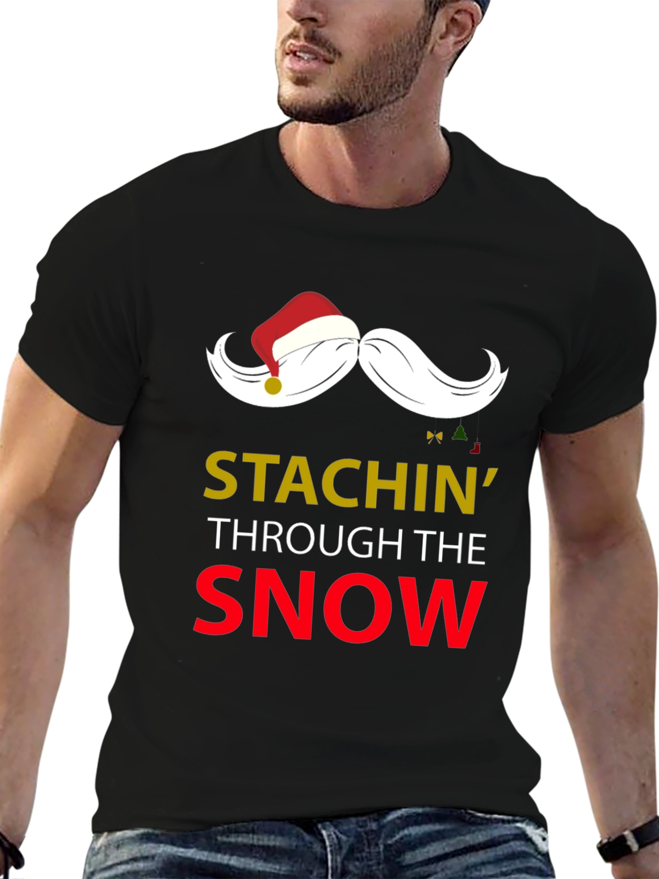 Stachin Through The Snow Christmas T-Shirt