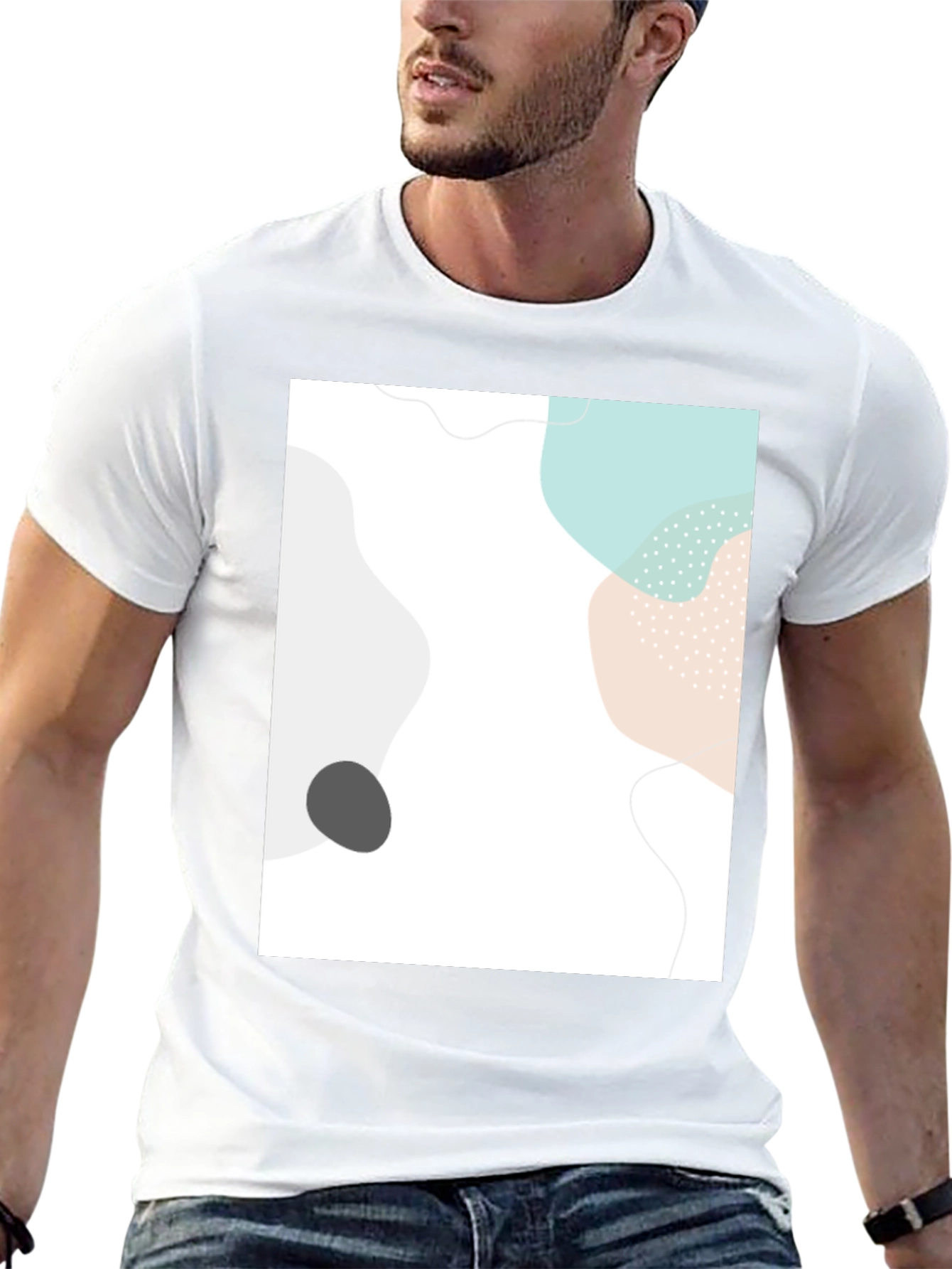 Abstract Graphic Print Black Casual T-Shirt