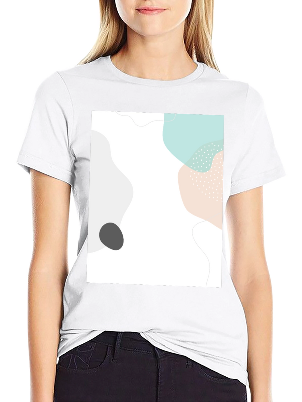 Abstract Graphic Print Black Casual T-Shirt