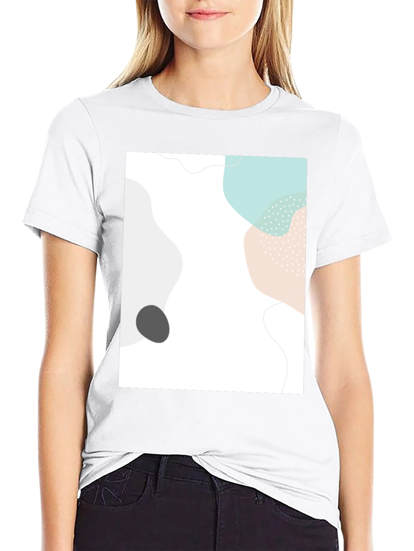 Abstract Graphic Print Black Casual T-Shirt