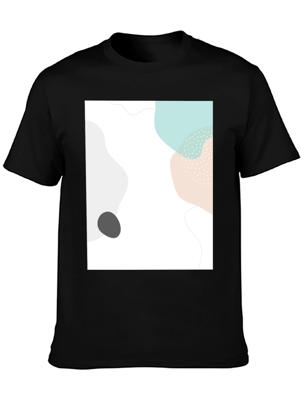 Abstract Graphic Print Black Casual T-Shirt