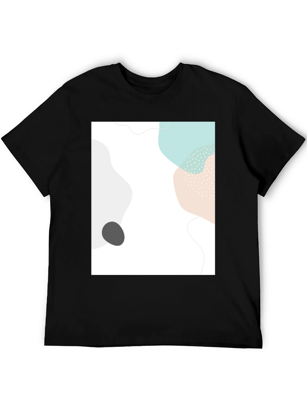 Abstract Graphic Print Black Casual T-Shirt