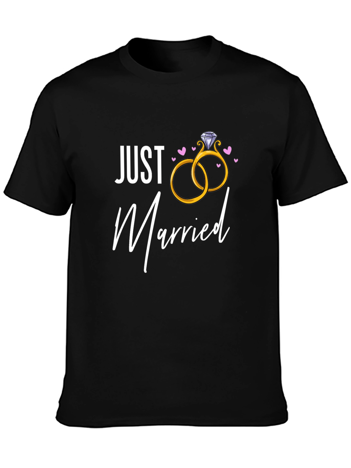 Just Married Rings Graphic Tee