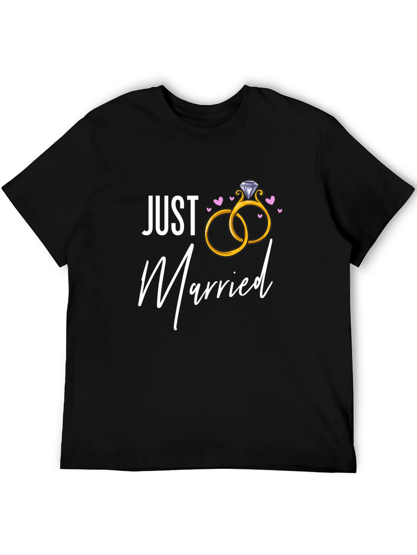 Just Married Rings Graphic Tee