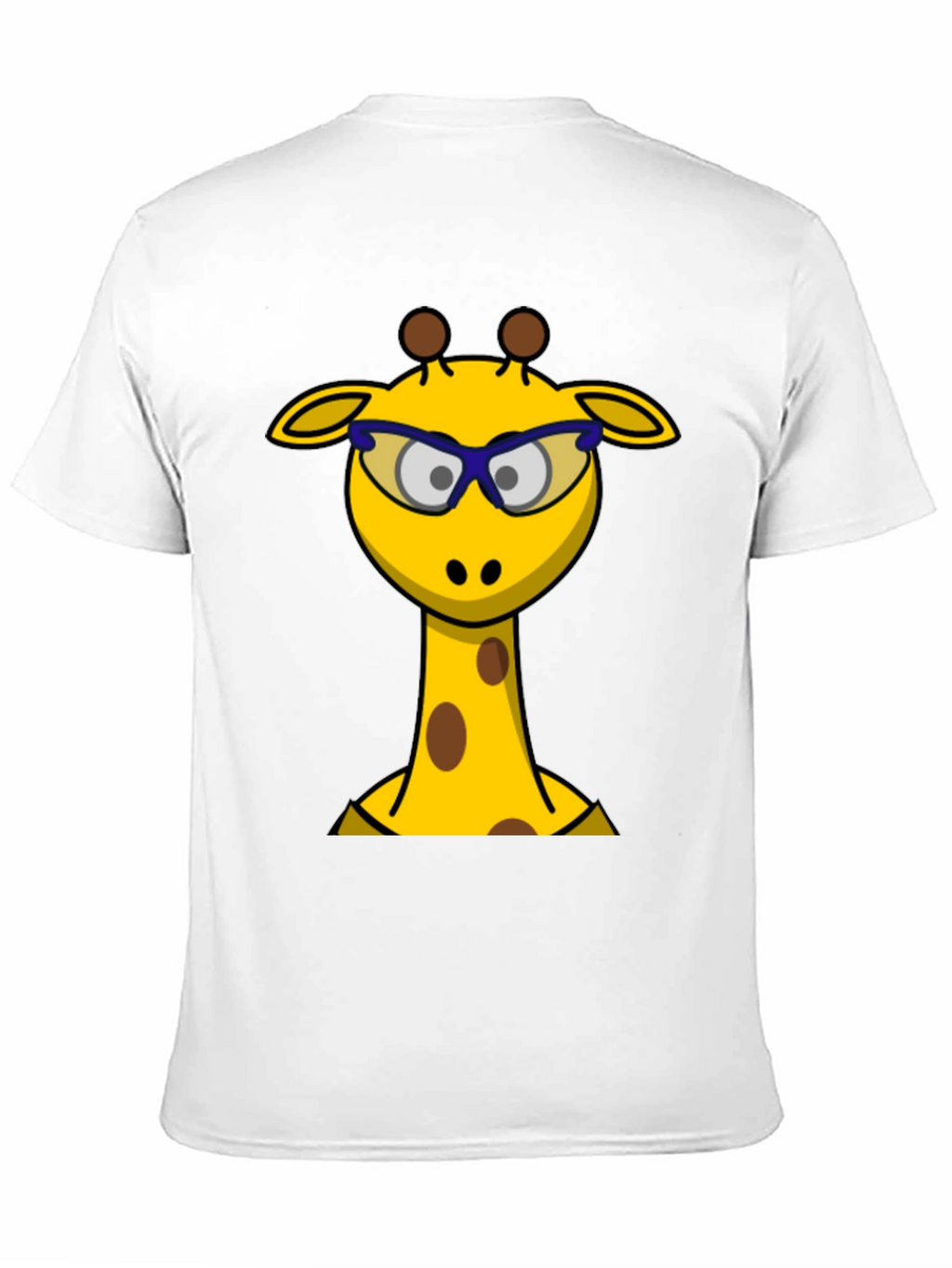 Giraffe with Glasses Graphic Tee - Novelty Mens T-Shirt