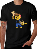 News Cat T-Shirt - Black